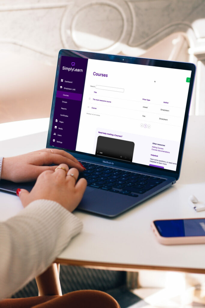 SimplyLearn e-læringsplattform